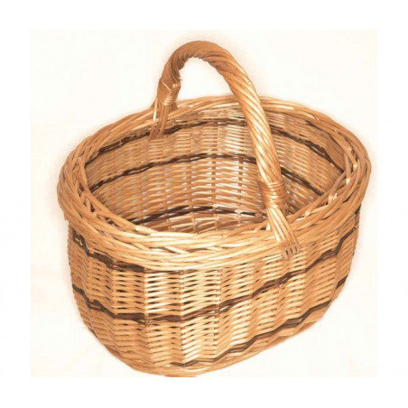 Košik pletený stredný